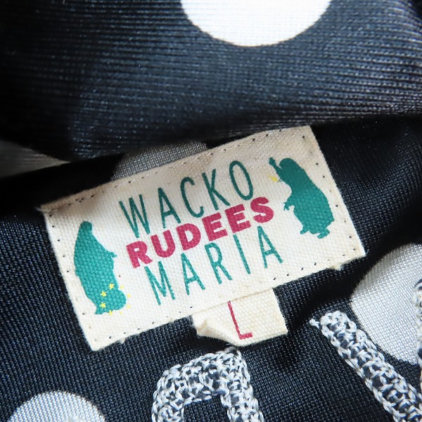 実際に弊社で買取させて頂いたWACKO MARIA/ワコマリア THE GUILTY PARTIES 刺繍 ドット/水玉柄 トラックジャケット/Lの画像 2枚目