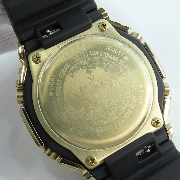 実際に弊社で買取させて頂いたG-SHOCK/Gショック メタルカバード 月モデル ブラック/ゴールド GM-2100MG-1AJRの画像 3枚目