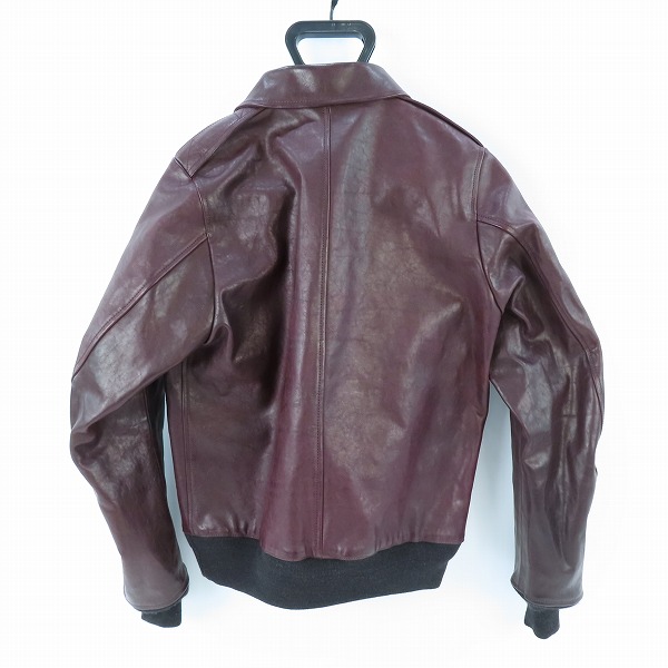 実際に弊社で買取させて頂いたvisvim/ビズビム ELMENDORF JKT IT (VEGGIE) レザージャケット 中村ヒロキ着用 シリアル入り バーガンディ 0117105014005/1の画像 1枚目