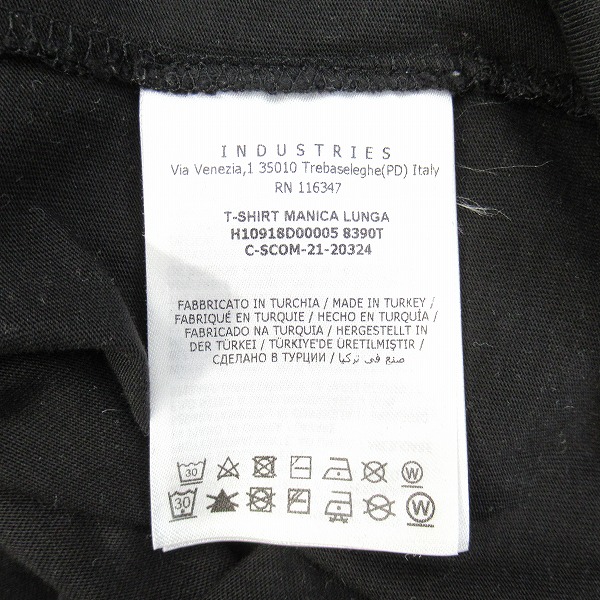 実際に弊社で買取させて頂いた【JPタグ】MONCLER/モンクレール ロゴ 長袖Tシャツ/ロンT ブラック H10918D00005/XXLの画像 5枚目