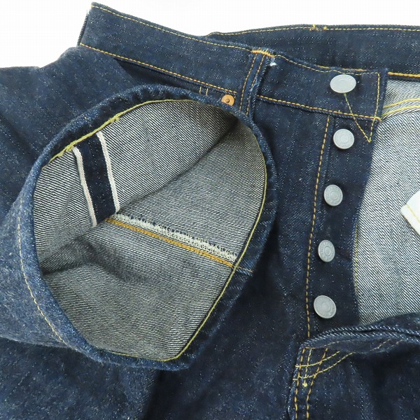 実際に弊社で買取させて頂いたTHE FLAT HEAD/フラットヘッド ボタンフライ デニムパンツ Lot.3005 /W32 L36の画像 4枚目