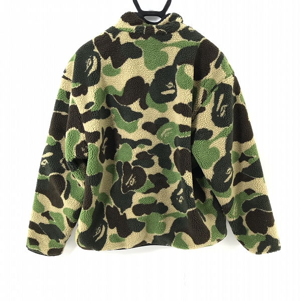 実際に弊社で買取させて頂いた【未使用】A BATHING APE/アベイジングエイプ ABC Camo Boa Reversible Jacket リバーシブルボアジャケット/001LJK801010M/Sの画像 1枚目