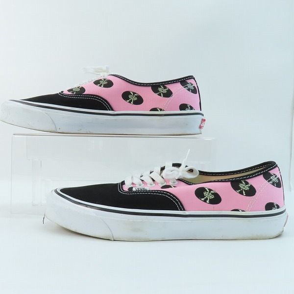 実際に弊社で買取させて頂いたVANS×WACKO MARIA/バンズ×ワコマリア Og Authentic Lx ローカットスニーカー レコード柄 ピンク/29の画像 3枚目