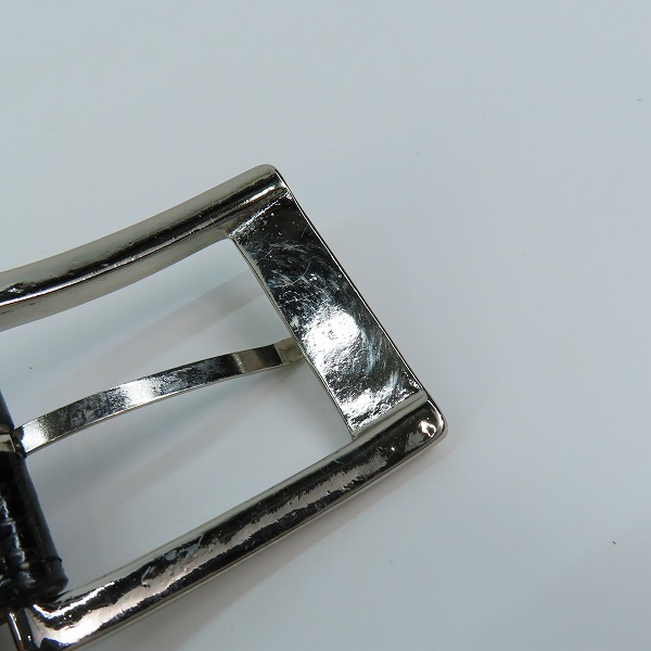 実際に弊社で買取させて頂いたWACKO MARIA/ワコマリア GUILTY PARTIES PYTHON LEATHER BELT/パイソンレザーベルト ブラック 34の画像 4枚目