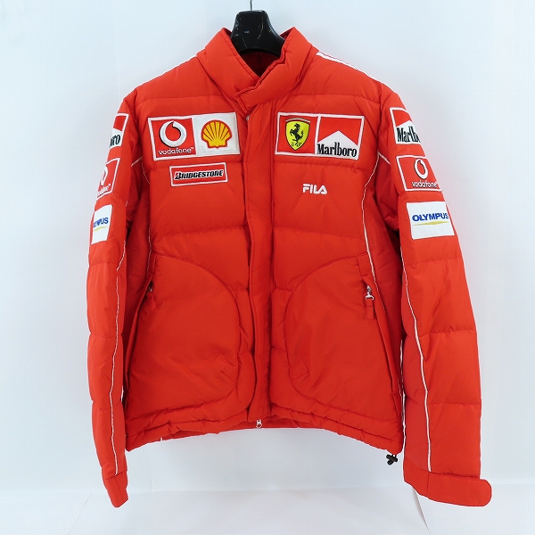 実際に弊社で買取させて頂いたFILA/フィラ Ferrari/フェラーリ Formula1/F1 中綿ジャケット /M