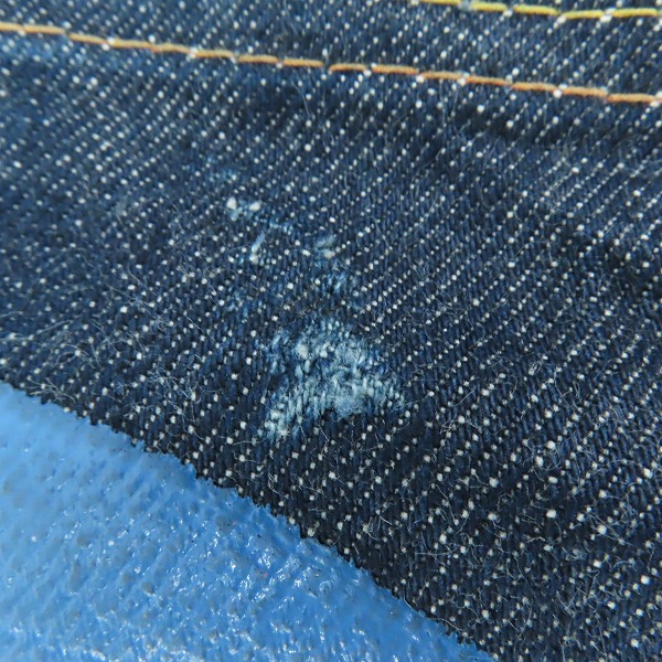 実際に弊社で買取させて頂いたEVISU/エヴィス TIGER PRESHRUNK 大カモメ セルビッチ 虎耳 デニムパンツ LOT 2000T/36×32の画像 5枚目