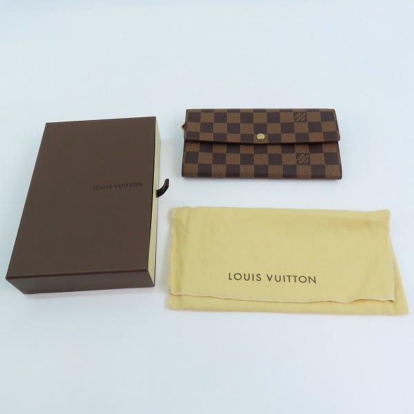 実際に弊社で買取させて頂いたLOUIS VUITTON/ルイ ヴィトン ダミエ ポルトフォイユ サラ 二つ折り長財布 N61734の画像 8枚目