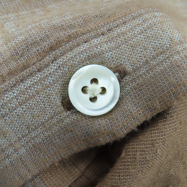 実際に弊社で買取させて頂いたWACKO MARIA/ワコマリア GUILTY PARTIES オンブレチェック 長袖 オープンカラーシャツ ライトブラウン系/XLの画像 5枚目