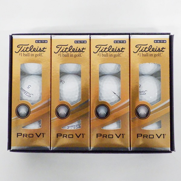 実際に弊社で買取させて頂いた【未使用/オウンネーム】Titleist/タイトリスト PRO V1 ゴルフボール ホワイト 1ダース