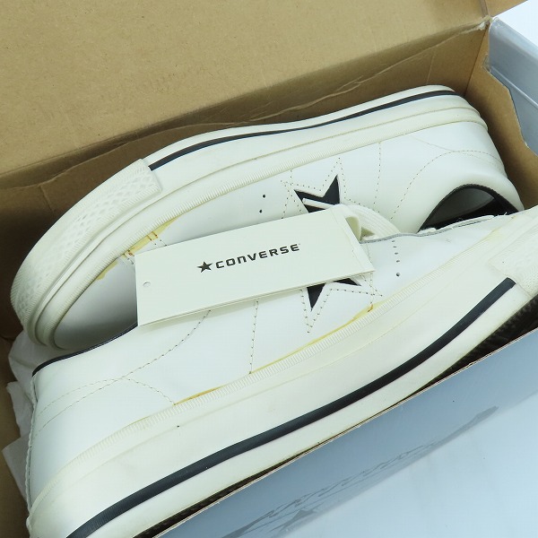 実際に弊社で買取させて頂いたCONVERSE/コンバース ONE STAR/ワンスター スニーカー 白黒 1C043/26の画像 7枚目