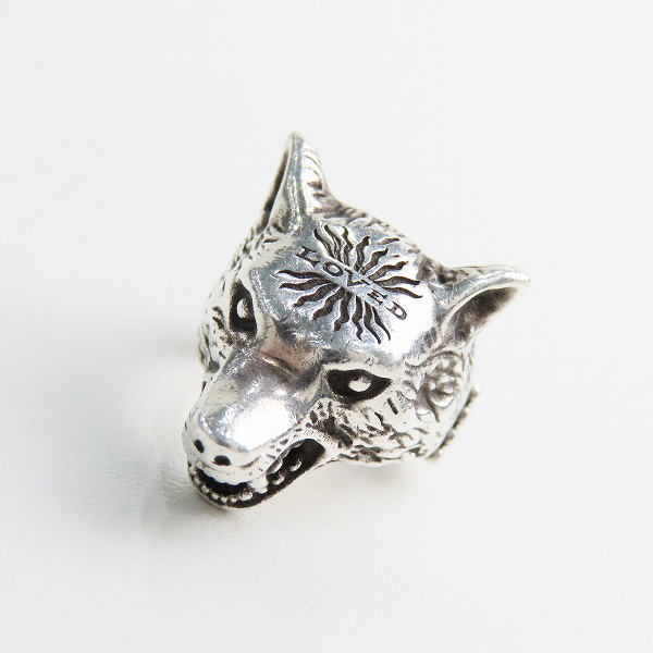 実際に弊社で買取させて頂いたGUCCI/グッチ ANGER FOREST LOVED XXV アンガーフォレスト ウルフヘッドリング/14号