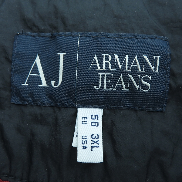 実際に弊社で買取させて頂いたARMANI JEANS/アルマーニジーンズ ジップアップ ブルゾン 3XLの画像 3枚目