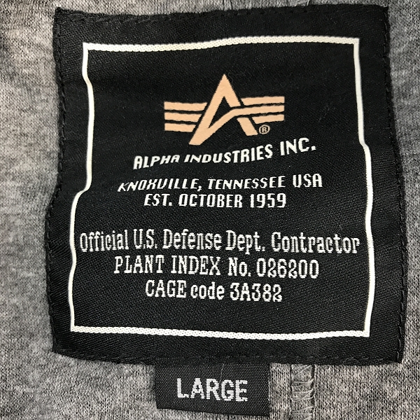 実際に弊社で買取させて頂いたALPHA INDUSTRIES/アルファインダストリーズ MA-1 フライトジャケット 3A382/Lの画像 2枚目