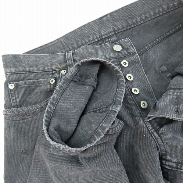 実際に弊社で買取させて頂いたvisvim/ヴィスヴィム 20AW FLUXUS 10 SERGE CRASH ダメージ加工 クラッシュ デニムパンツ ジーンズ グレー 0120205008005 3の画像 5枚目