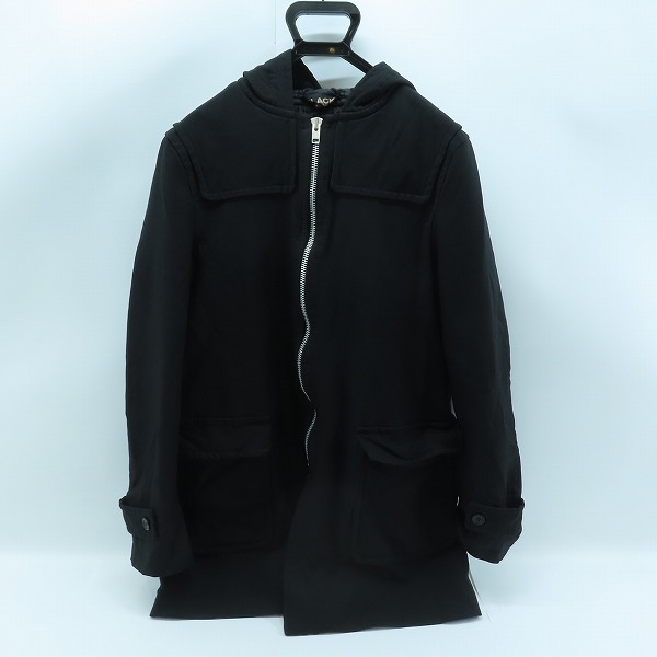 実際に弊社で買取させて頂いたBLACK COMME des GARCONS/ブラックコムデギャルソン フーデッドコート 1P-C003/AD2015 XL