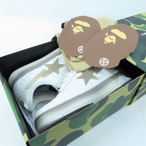 実際に弊社で買取させて頂いたA BATHING APE/アベイシングエイプ スニーカー 1J80191054/26の画像 8枚目