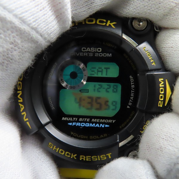 実際に弊社で買取させて頂いたG-SHOCK/Gショック 第4回イルクジ FROGMAN フロッグマン タフソーラー GW-204K-9JRの画像 4枚目