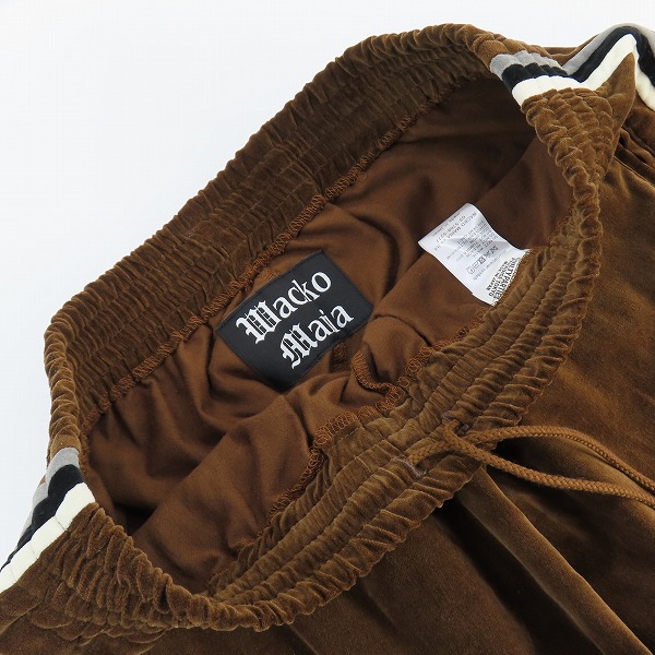 実際に弊社で買取させて頂いたWACKO MARIA/ワコマリア 24SS ベルベットトラックパンツ /Lの画像 2枚目