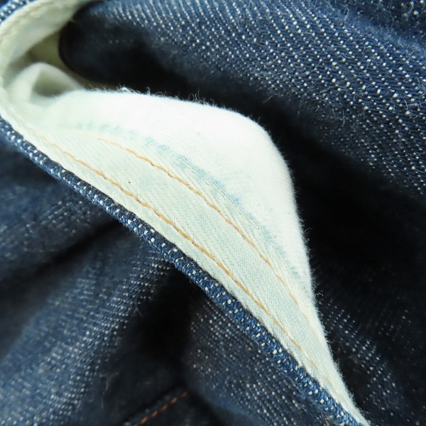 実際に弊社で買取させて頂いたEVISU/エヴィス TIGER PRESHRUNK 大カモメ セルビッチ 虎耳 デニムパンツ LOT 2000T/36×32の画像 7枚目