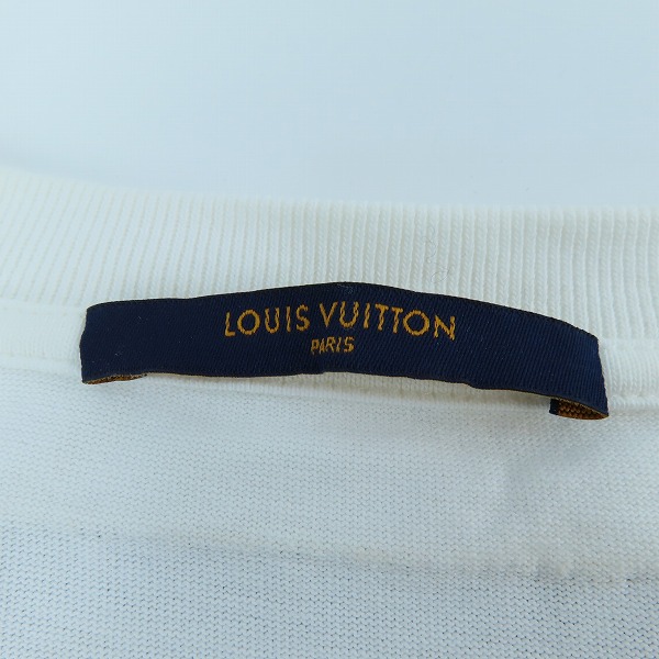 実際に弊社で買取させて頂いた【JPタグ】LOUIS VUITTON/ルイヴィトン 20SS Virgil Abloh LVペンダント エンブロイダリー Tシャツ RM201M JYH HIY12W  XLの画像 2枚目