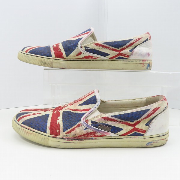 実際に弊社で買取させて頂いたJIMMY CHOO/ジミーチュウ ユニオンジャック柄 スリッポン/41の画像 3枚目