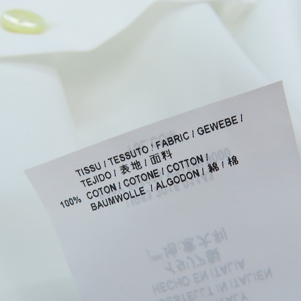 実際に弊社で買取させて頂いた(2)【未使用/JPタグ】SAINT LAURENT/サンローラン 19SS プレーン 長袖シャツ 536096 Y216W/36の画像 4枚目