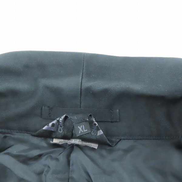 実際に弊社で買取させて頂いたBLACK COMME des GARCONS/ブラックコムデギャルソン ロングテーラードジャケット 1S-J009/AD2018 XLの画像 4枚目