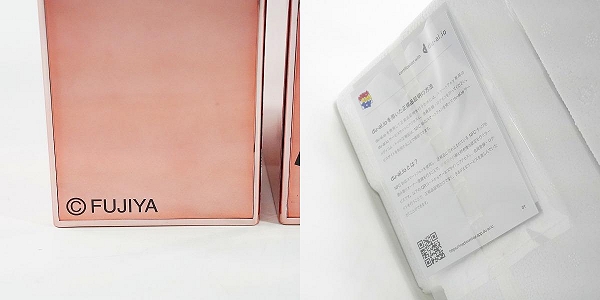 実際に弊社で買取させて頂いた★(2)未使用 MEDICOM TOY/メディコムトイ BE@RBRICK/ベアブリック 不二家 招き猫 ペコちゃん 金運ダブル小判 桃金メッキ 1000%の画像 7枚目