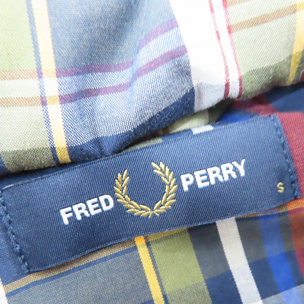 実際に弊社で買取させて頂いた【未使用】FRED PERRY/フレッドペリー Madras Check Harrington JKT JAPAN LIMITED/ジャケット F2625/Sの画像 2枚目