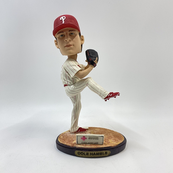 実際に弊社で買取させて頂いたBD＆A フィラデルフィアフィリーズ Cole Hamels ボブルヘッドフィギュア 2007 コレクターズエディション #1の画像 1枚目