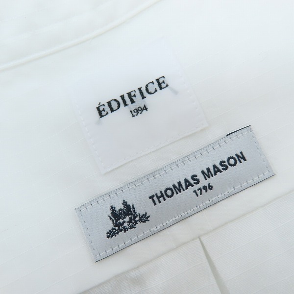実際に弊社で買取させて頂いた【未使用】THOMAS MASON × EDIFICE/トーマスメイソン × エディフィス 無地 長袖 ボタンシャツ/Mの画像 2枚目