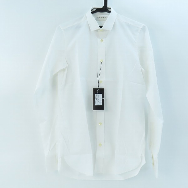 実際に弊社で買取させて頂いた(2)【未使用】SAINT LAURENT/サンローラン 17SS コットン ドレスシャツ 347342 YM16Q/36