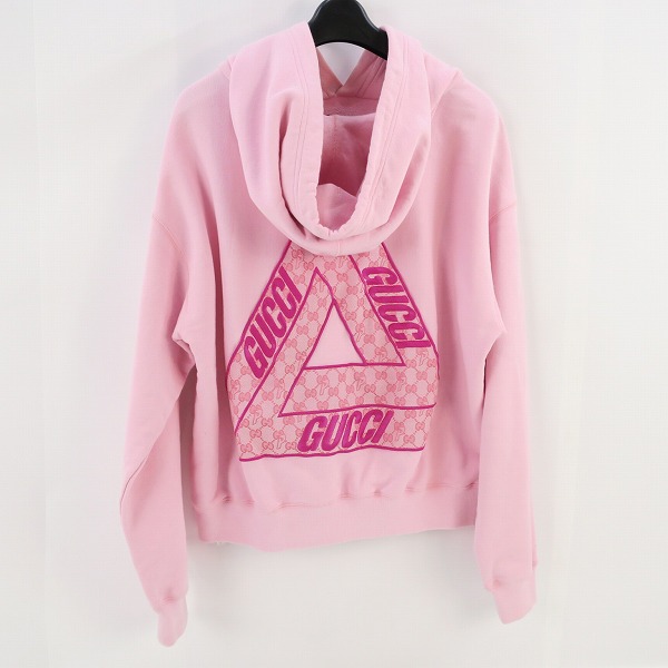 実際に弊社で買取させて頂いた【JPタグ】GUCCI × PALACE/グッチ×パレス Vault限定 22AW TRI-FERG GG PATCHED HOODIE 720348 XJE1A/XSの画像 1枚目
