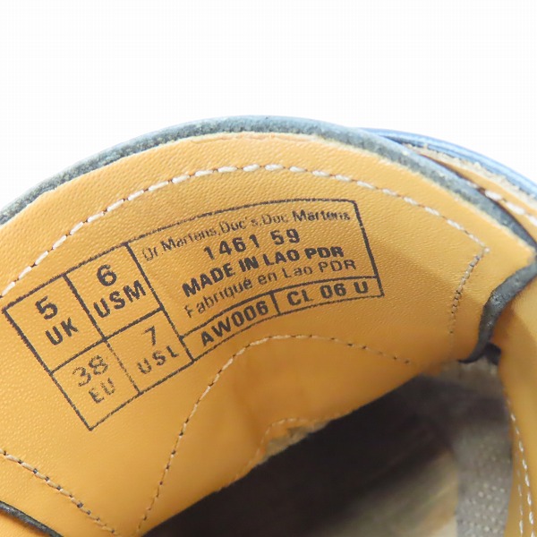 実際に弊社で買取させて頂いたDr.Martens/ドクターマーチン 3EYE SHOE/3ホール レザーシューズ 1461 59/UK5の画像 5枚目