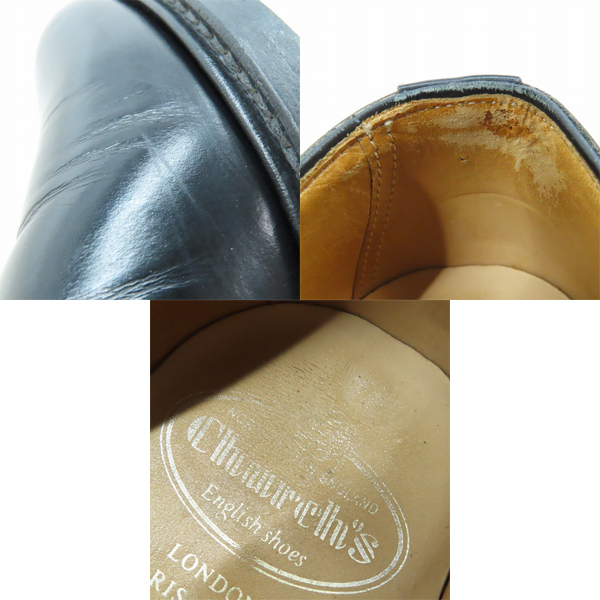 実際に弊社で買取させて頂いたChurch's/チャーチ SHANNON/シャノン プレーントゥシューズ 7313/55Fの画像 7枚目