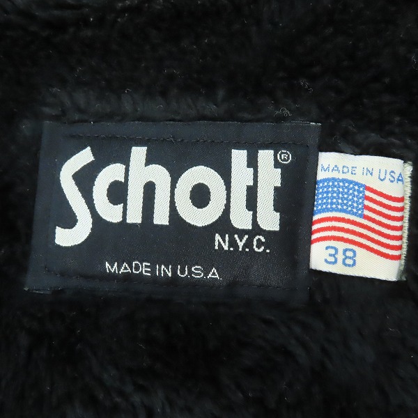 実際に弊社で買取させて頂いたSCHOTT/ショット ライナー付き レザー シングルライダースジャケット/38の画像 2枚目