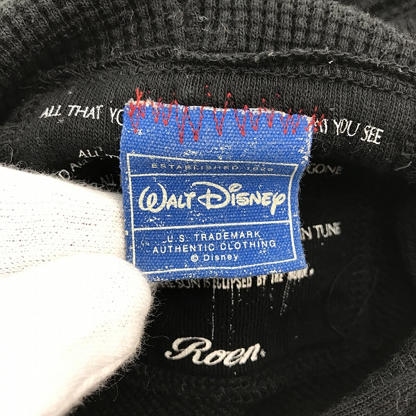 実際に弊社で買取させて頂いたRoen×Disney/ロエン×ディズニー ミッキーマウス 半袖パーカー 70470034 /48の画像 3枚目
