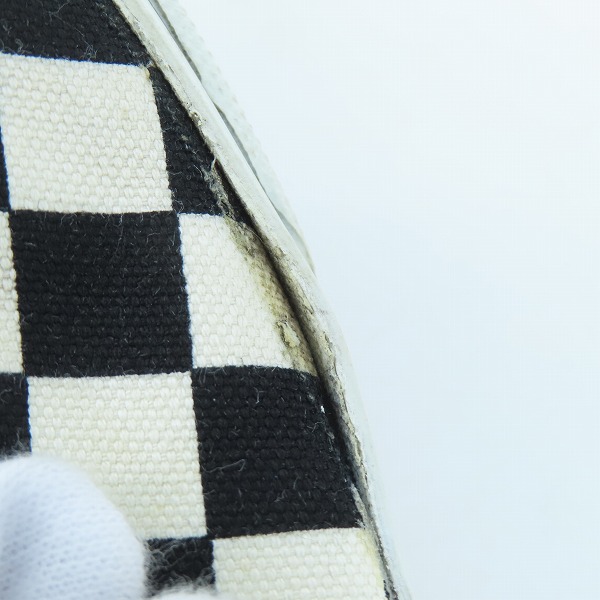 実際に弊社で買取させて頂いたVANS/バンズ ブロックチェック柄 スリッポン スニーカー V98CLA/26の画像 6枚目