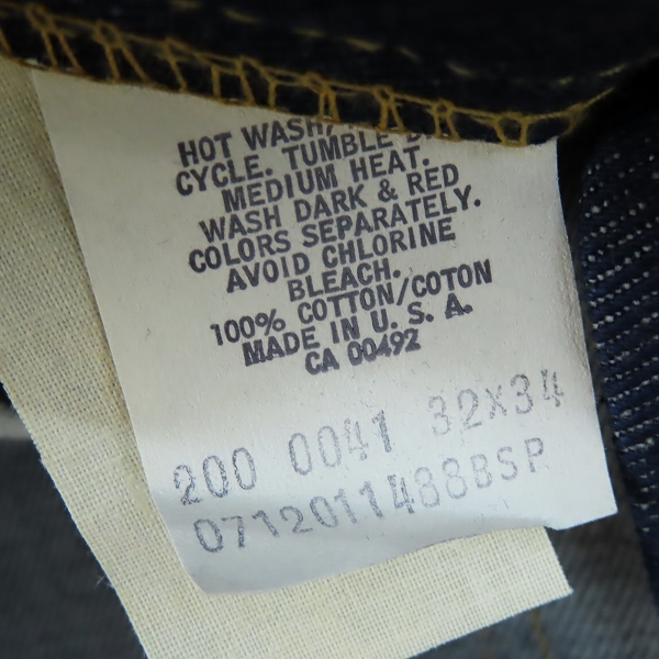 実際に弊社で買取させて頂いたLee/リー ヴィンテージ USA製 デニムパンツ 200-0041/32×34の画像 5枚目