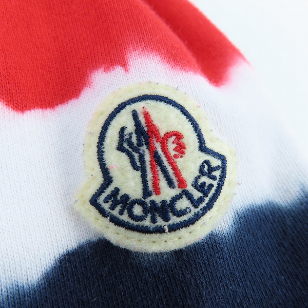実際に弊社で買取させて頂いた【JPタグ】MONCLER/モンクレール タイダイ/トリコロール フーディ パーカー F10918G71060/XXLの画像 6枚目