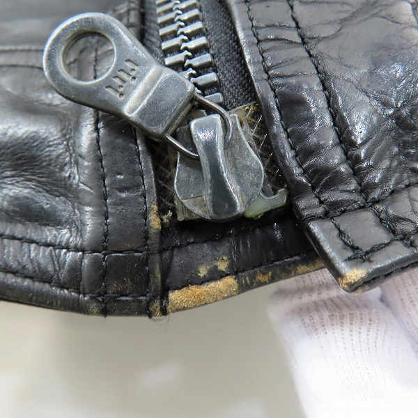 実際に弊社で買取させて頂いたISAMU KATAYAMA BACKLASH/バックラッシュ ドイツカーフ ダブルライダース 1148-02/Lの画像 5枚目