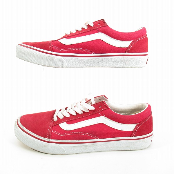 実際に弊社で買取させて頂いたVANS/バンズ old skool ローカットスニーカー レッド 27の画像 3枚目