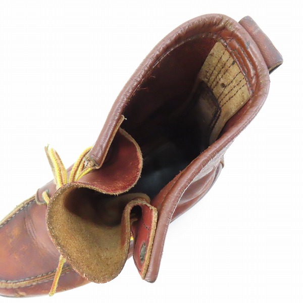 実際に弊社で買取させて頂いたRED WING/レッドウィング 半円犬タグ アイリッシュセッター ブーツ 18142/8Dの画像 4枚目