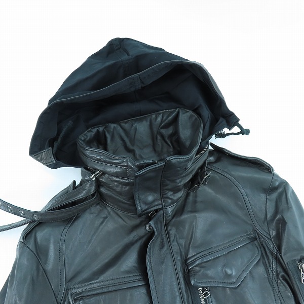 実際に弊社で買取させて頂いた【難有】Kyoji Maruyama/キョウジマルヤマ 牛革 レザージャケット/3の画像 6枚目