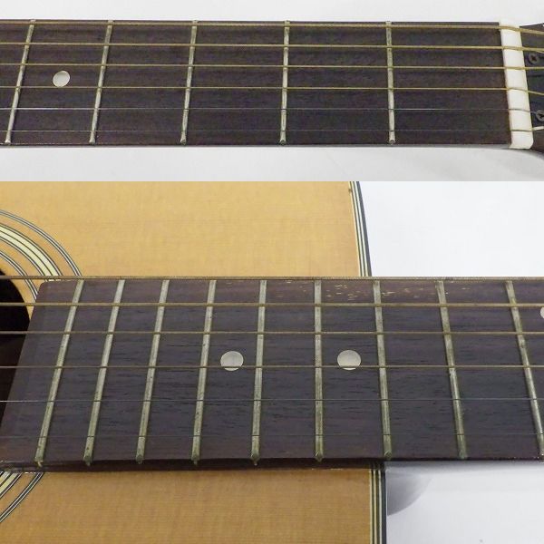 実際に弊社で買取させて頂いた★【難有り】Aria/アリア W150 アコースティックギター/アコギ  ソフトケース付の画像 3枚目