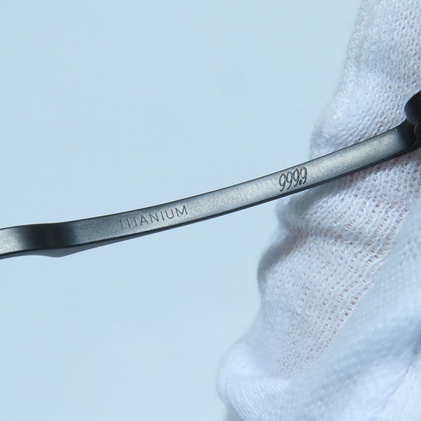 実際に弊社で買取させて頂いた999.9/フォーナインズ チタニウム 度入り眼鏡/メガネフレーム S-121Tの画像 6枚目