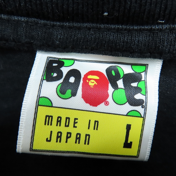 実際に弊社で買取させて頂いたA BATHING APE/ア ベイシング エイプ Three Wise Apes Baby Milo/ベビーマイロ 半袖 Tシャツ/Lの画像 2枚目