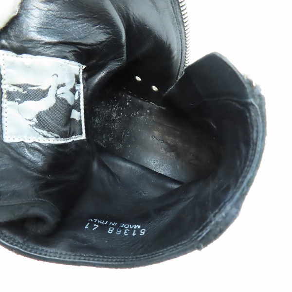 実際に弊社で買取させて頂いたRick Owens/リックオウエンス RAMONES/ラモーンズ スウェードレザー サイドジップスニーカー 41の画像 4枚目