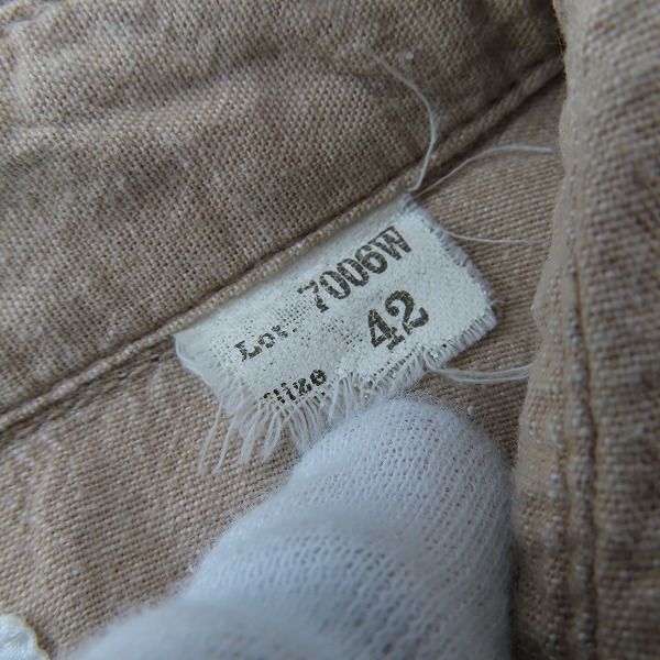 実際に弊社で買取させて頂いたTHE FLAT HEAD/フラットヘッド シャンブレー 長袖 シャツ 7006W/42の画像 3枚目