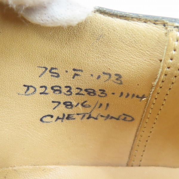 実際に弊社で買取させて頂いたChurch's/チャーチ CHETWYND チェットウィンド ウィングチップシューズ /75F 173の画像 5枚目